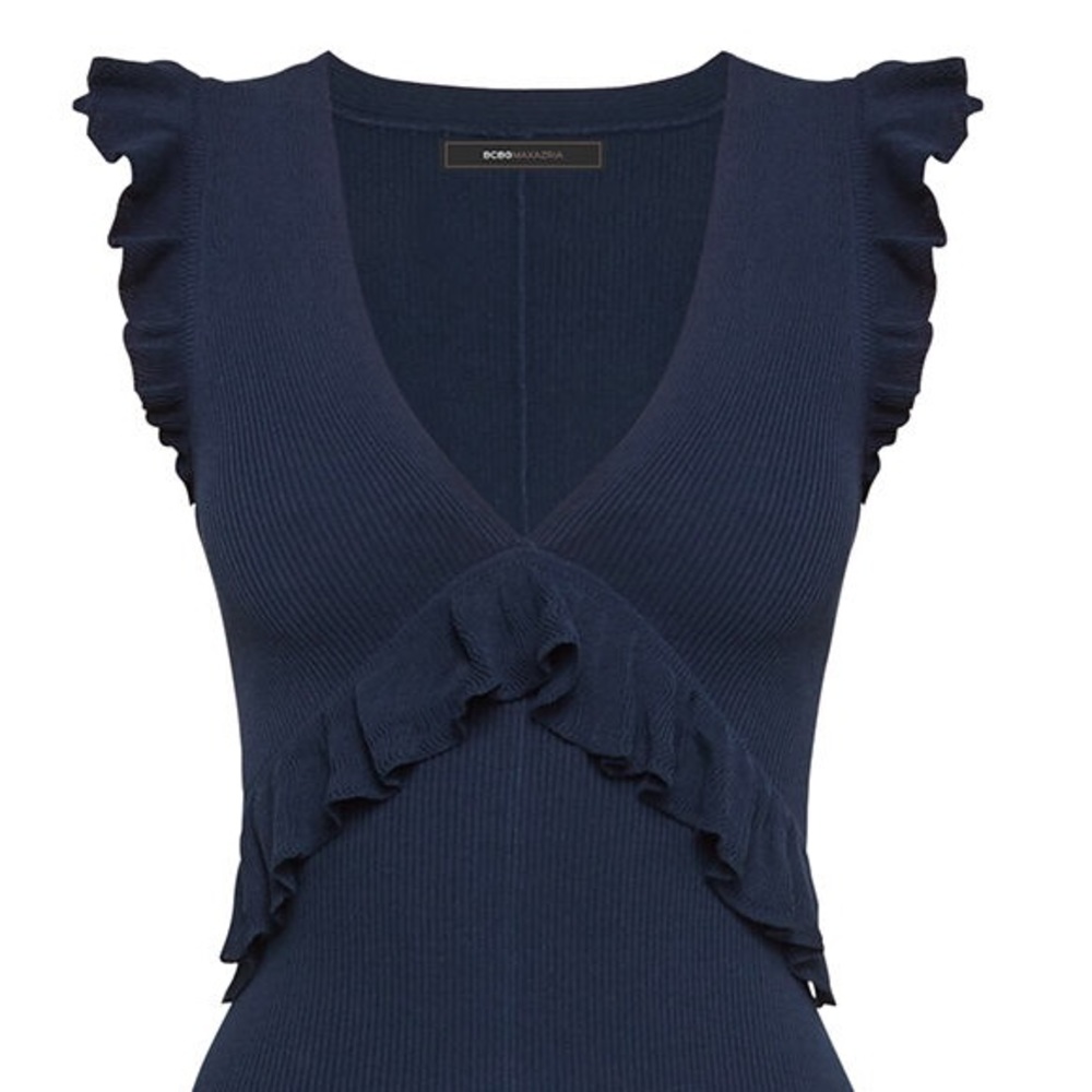 BCBG Max Azria Ruffle-Trimmed Sweater Dress - Picture 4 of 4